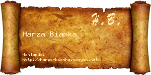 Harza Bianka névjegykártya