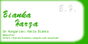 bianka harza business card